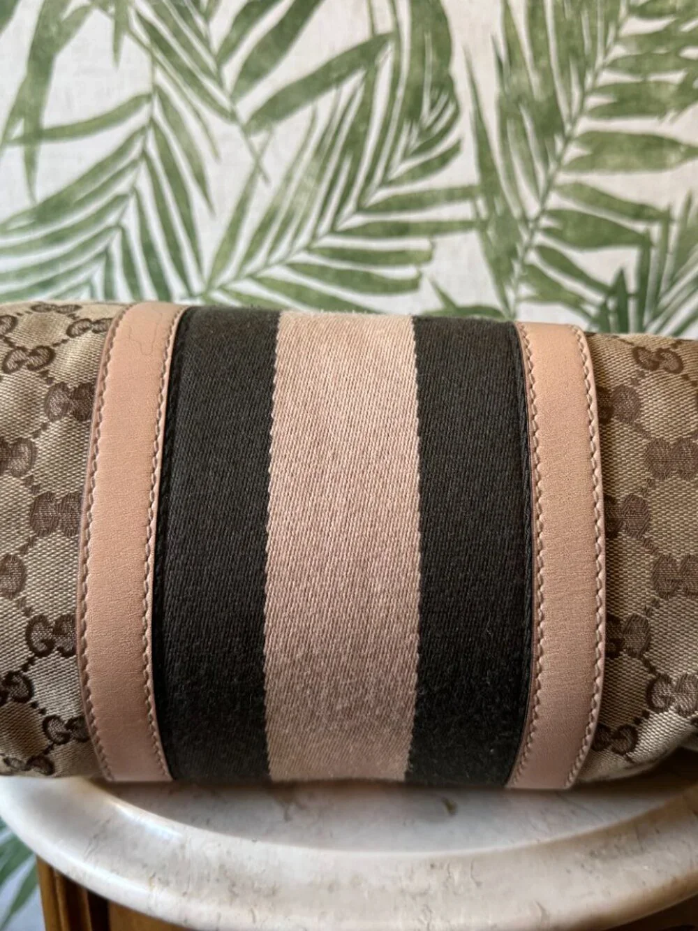 Vintage Gucci GG Canvas Web Stripe Hobo Shoulder Bag - Picture 12 of 14